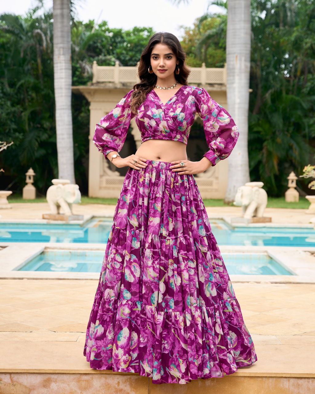 Georgette Floral Printed Co-Ord Set