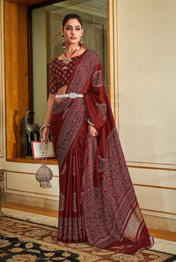 Red  Silk  saree for women