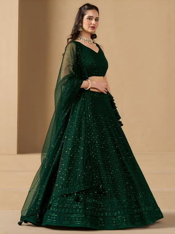 Green BRIDESMAID LEHENGA CHOLI