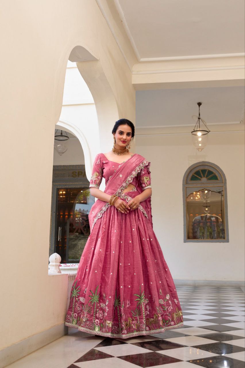 pink lehenga choli for women or girls