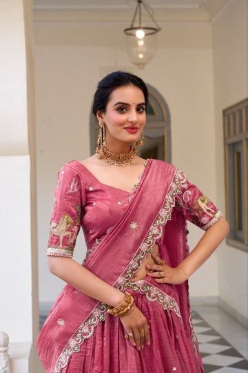pink lehenga choli for women or girls