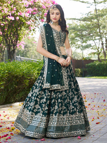 Green Lehenga Choli Set – A Glamorous Ethnic Statement