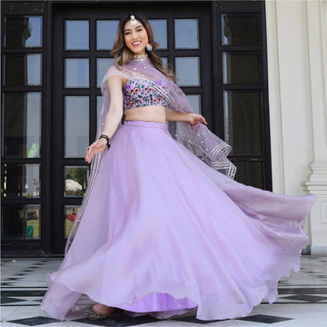 Purple lehenga choli Gota Patti Work with Resham and Sequins Embroidery Work lehenga choli