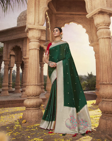 Green  Paithani saree for women