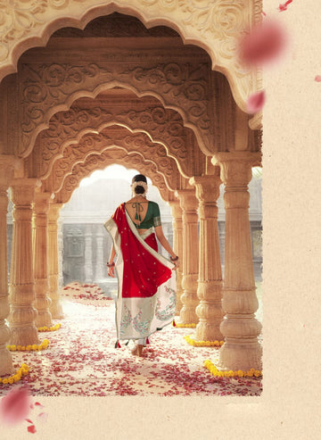 Red   Paithani saree for women