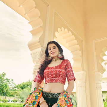 Navy Blue Thread Siquence  Embroided   Work   lehenga choli with Silk  dupatta