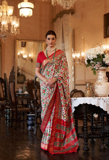 Red  Patola  Silk  saree for women