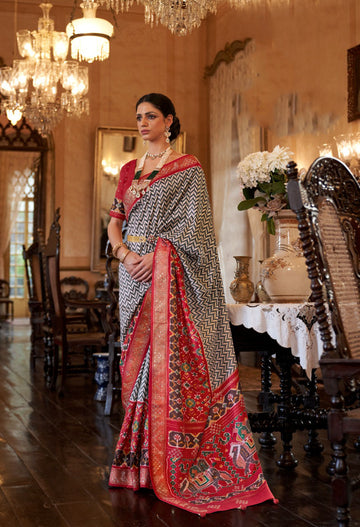 Red   Patola  Silk  saree for women