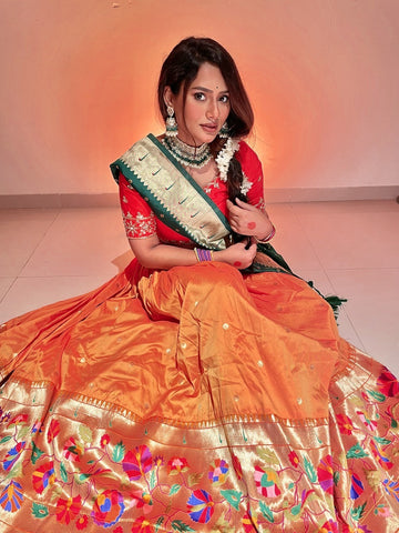 Yellow Weaving Zari Work lehenga choli with Jacquard  dupatta