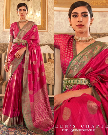 Pink  Kanjivaram Silk saree for women
