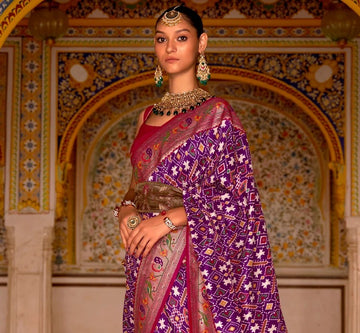 Purple   Patola Silk saree for women