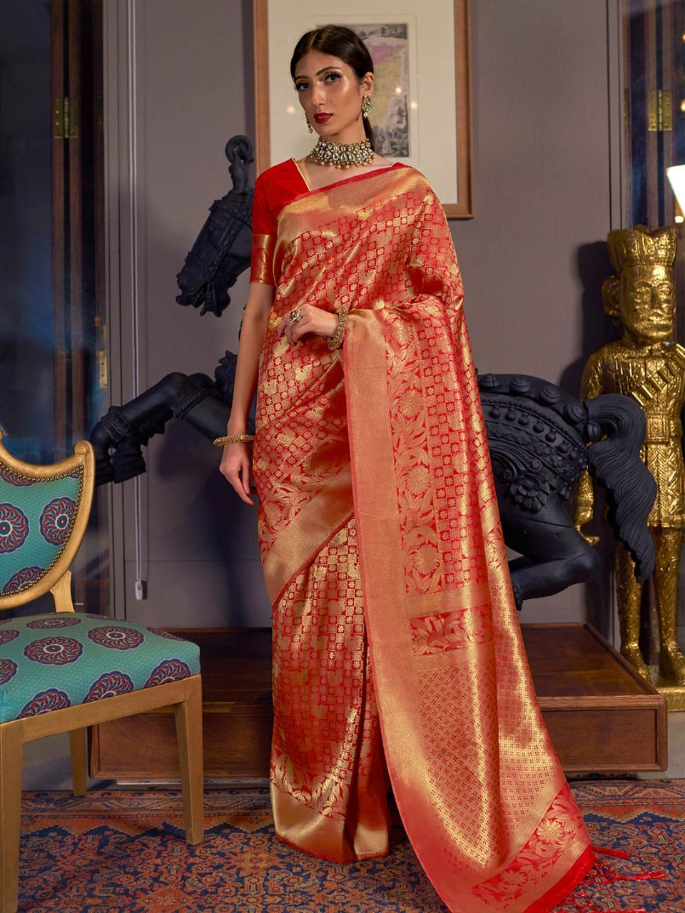 Red   Patola Silk  saree for women