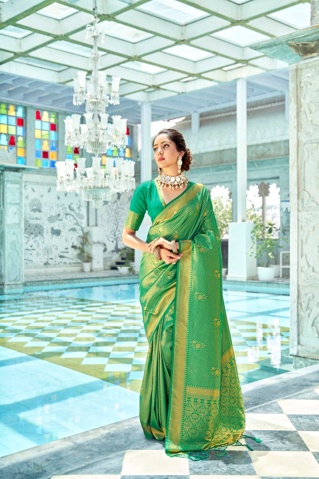 Perrot Kanchipuram   Silk  saree for women