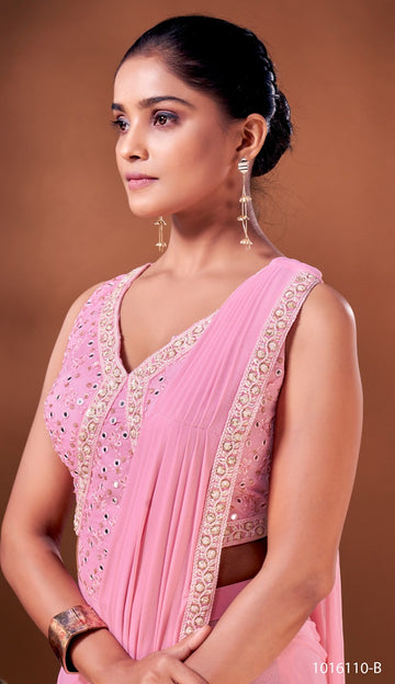 Light Pink  NET  saree for women