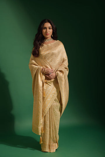 Yellow Kanjivaram   saree for women