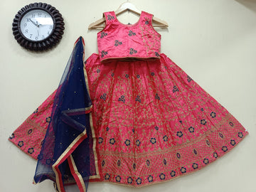Red  Sequence Embroidery Work lehenga choli for Kids