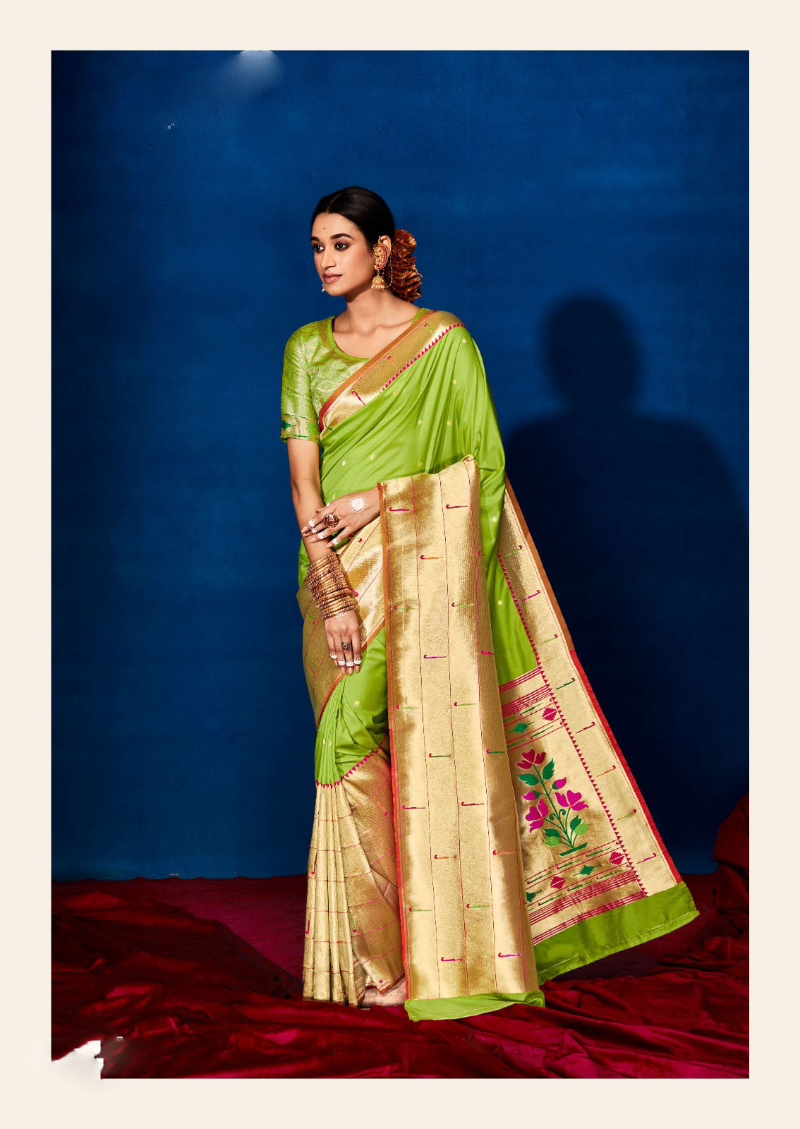 Perrot Paithani Silk  saree for women