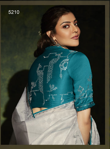 Grey Soft Silk   saree for women