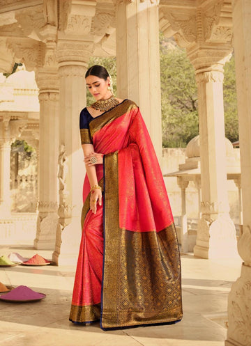 Red   Banarasi silk  saree for women